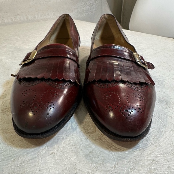 Bally “Bentley” Burgundy Italy Leather Kiltie Loafers SIZE 11D MENS Dress Shoes main image 7
